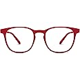 HUSTLR Zero Power Bluecut & Antiglare Computer Eyeglasses | Full Rim Square | As Seen On Shark Tank | Peyush Bansal Glasses | For Men & Women | Medium | LB E14058-W
