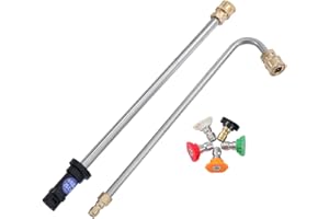 Aim Tools Lanca przedłużająca do myjki wysokociśnieniowej Karcher K2 K3 K4 K5 K6 K7 K Series Lanca do mycia podwozia z 5 końcówkami dysz, nasadka do czyszczenia drążka rynnowego, zestaw do czyszczenia