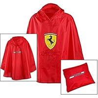 Ferrari 5100193-600-000 - Poncho chubasquero, color rojo, talla única