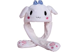 YEKEYI Chapeau de lapin en peluche pour femme et fille