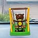 Produktbild lamta1k Cartoon Swing Bear Solarfigur Auto Flip Flap Topf Spielzeug Starthilfe Dekoration