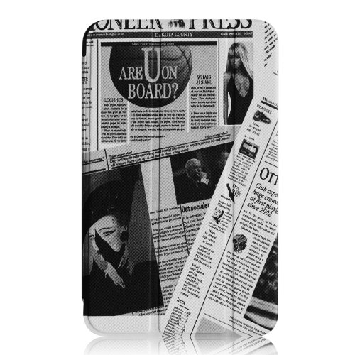 Fintie Samsung Galaxy Tab 3 7.0 (7 Zoll) SM-T210 SM-T211 Hülle Case – Ultra Slim Schutzhülle Tasche Etui mit Standfunktion (Nicht kompatibel mit der Tab 3 7.0 Lite), Zeitung - 7