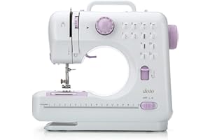 Mini Sewing Machine for Beginner by doto - Small Electric Sewing Machines with 2 Speed 12 Built-in Stitch Patterns DT-054-UK-A10