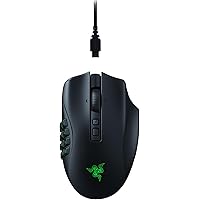 Razer Naga V2 Pro - MMO Wireless Gaming Mouse with HyperScroll Pro Wheel (3 Swappable Side Plates, HyperSpeed Wireless, Focus