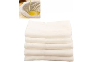STCRERAG 5 Pcs Muslin Cloths for Cooking, 50 * 50cm Cheesecloth Reusable Soft Square Cheese Clothes Strain Butter Muslin Weave Fabric Filter Food Strainer Cloth for Straining Baking Cheese Making