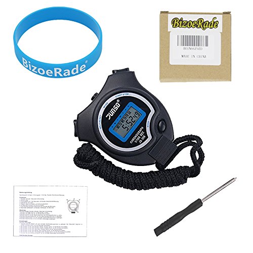 Digitale Stoppuhr Timer Handheld Digital Stoppuhr für Sports Training , Schwarz - 6