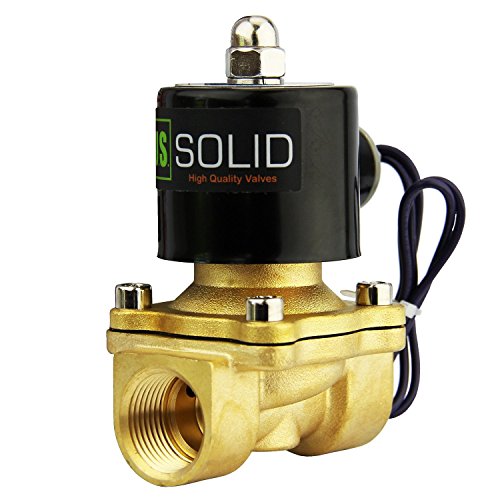 U.S. Solid 3/4” G 12 V DC Messing Magnetventil Direktgesteuert Servogesteuert für Wasser Luft Gas Öl NC Brass Solenoid Valve 0-10 Bar