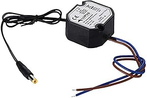 ‎LUPUS ELECTRONICS 12V DC 1A Flush-Mounted Power Supply, Waterproof (IP67), Ideal for IP Cameras with DC Connection Plug, Max. 12W, 50x48x25 mm