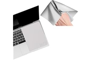 QOWIJEX 1 Pezzo 34 ×22,5 cm Schermo Tastiera Impressione Protezione Pellicola in Microfibra e Panno di Pulizia 15“ Compatibile con MacBook 15” MacBook Pro 16” e MacBook Air 15”