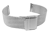 Junghans MAX Bill | Ersatzband 17mm | Edelstahl Band Milanaise silberfarben 047/4356