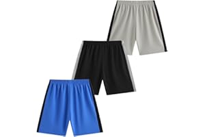 FedMois Pantaloncini Sportivi Bambini e Ragazzi, Confezione da 3