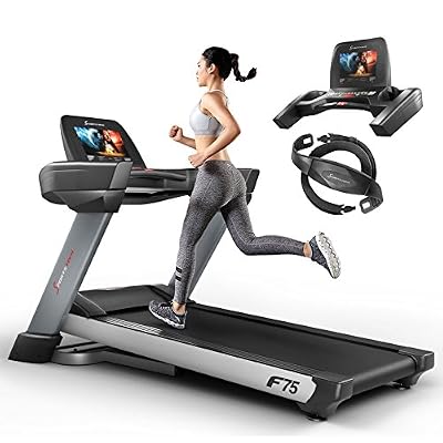 Sportstech Le Tapis de Course F75 High-End avec Grande Surface 1580x600mm, écran 15,6'' Android, wi-FI, USB, Pente à 18% avec Un système d'amortisseurs jusqu'à 200kg – Robuste et Pliable