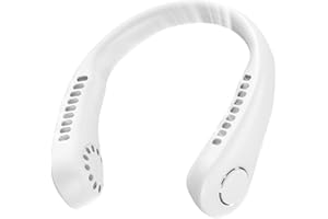 LELING Cou, Cou Portable Ventilateur Cou Silencieux Mains Libres, Nouveau Ventilateur Cou Batterie 600mAh, 3 Vitesses pour Les Activités Intérieures Extérieures