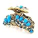 Fashion Base Retro Acrylic Crystal Peacock Shaped Hair Claws Clips for Women Bluel