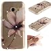 Produktbild Ooboom® Hülle für Samsung Galaxy A5 2017 Handy Tasche Transparent TPU Silikon Gel Ultra Dünn Schutzhülle Case Cover mit Bling Glitter - Magnolie