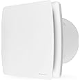 calimaero® BREEZE Bathroom Extractor Fan 150mm with Over-run And Backdraft Shutter, 6 inch Bathroom Fan with Humidity Sensor, Energy Efficient, Quiet, Plastic 18W, 240m³/h, 35db, Ipx4,