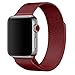 Produktbild Smartwatch Ersatz-Armband, tainless Ersatzband, Milanese Ersatzband, Sportband für Apple Watch Serie 1/2/3,Sport, Edition, Hermès (38mm, Bordeauxrot)