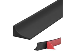 CXXTKCXXLC Joint Douche en Silicone 200 cm, Joint Porte Douche, Silicone Barre de Seuil pour Salle de Bain et Cuisine, Seuil de Douche Barrage D'eau (Noir)