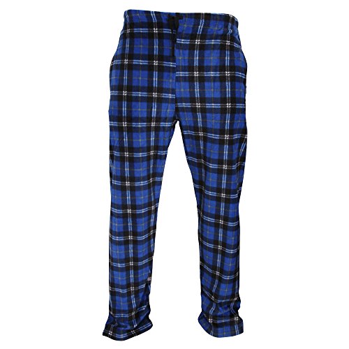 Harvey James Mens - Pantaloni da pigiama in pile - Uomo (M) (Blu)
