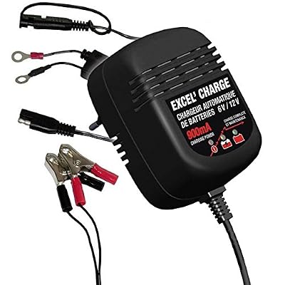 EXCEL' CHARGE XL900 - Chargeur de batterie - 6 & 12V 0,9A - Pour batterie de 3 - 39Ah