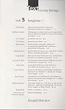 Image de Text. Kritische Beiträge: Text, H.5, Textgenese