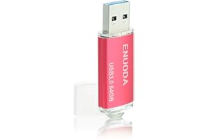ENUODA Clé USB 64 Go USB 3.0 Flash Drive Stockage Rotation Disque Mémoire Stick (Rouge)