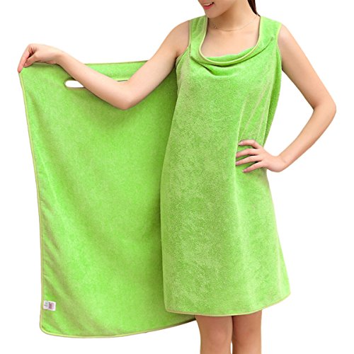 Wearable Duschtuch, Tezoo Microfaser Weich Saugfähig Handtuch Badetuch Bademantel Spa Strand Schwimmen Sport Mädchen Damen verschiedene Farben 155 x 85cm - 2