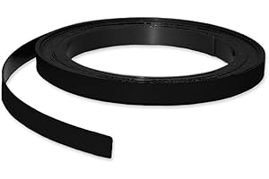 MAGNOSPHERE Bande magnétique en couleur de 10mm de large x 0,85mm d'épaisseur x 5m de long à découper et à inscrire pour le repérage - Etiquettes magnétiques en bande à personnaliser, couleur:noir