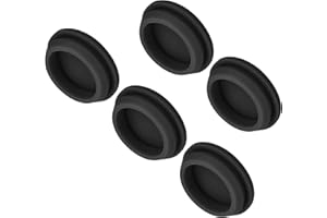 ‎QUARKZMAN QUARKZMAN 5 Stück Silikonstopfen Silikon Lochstopfen, 30 mm Montagedurchmesser Schmale Nutbreite 2.5 mm Rund Gummistopfen Blindstopfen Abdeckstopfen für Küchen Bulkheads Schwarz