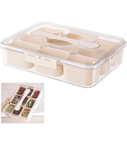 Melii Snackle Box XL – 24-fach Snackbehälter Für Kinder Mit Herausnehmbaren Trennwänden | Grau | BPA-frei
