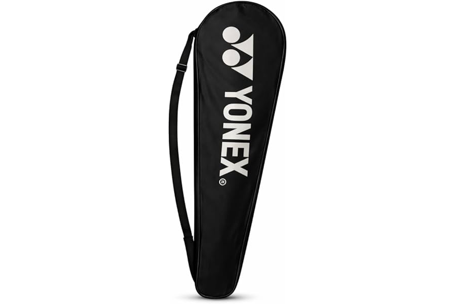 YONEX Badminton Racquet Cover, Black, Adjustable Shoulder Strap, Lightweight Protection Bag