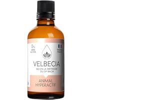 Velbecia® - Fleurs de Bach Animal hyperactif 50ml +1 OFFERT - SANS ALCOOL (chat, chien)