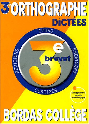 couverture de : Orthographe 3e