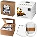 Produktbild Feelino DUOS410TB Teeblumen-Geschenkset, 2x 410 ml DUOS Jumbo Doppelwandgläser + 6er-Box bedida Teeblumen weißer Tee in neutraler naturfarbiger Geschenk-BOX