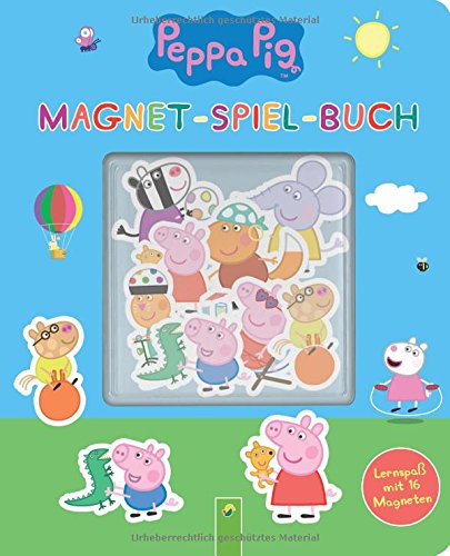 Preisvergleich Produktbild Peppa Pig Magnet-Spiel-Buch: Lernspaß mit 16 Magneten