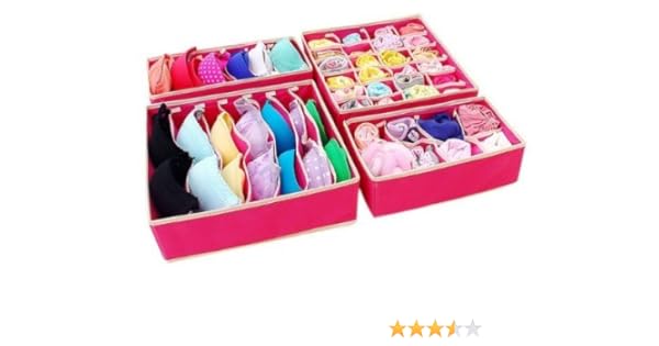Petrice Set Of 4 Foldable Drawer Dividers Storage Boxes For