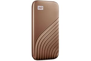 WD My Passport Portable SSD 1TB with NVMe Technology, USB-C, Read Speeds of up to 1050MB/s & Write Speeds of up to 1000MB/s. Works with PC, Xbox, PlayStation - Gold