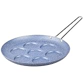 Tantitoni Gri Mavi Renk Granit Pankek Tavası 28cm -7 B&ouml;lmeli (&Ccedil;ELİK KULP)
