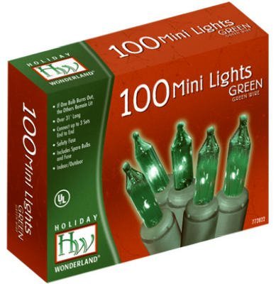 Preisvergleich Produktbild 100-Count Green Christmas Light Set by Noma / Inliten