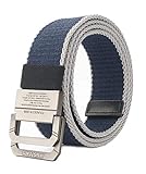 La doble hebilla de anillo en D de metal es fuerte y duradera, se puede fijar a cada lugar sin restricción de agujeros. Clásico, simple, totalmente ajustable y fácil de usar. Gran alternativa a un cinturón tradicional.