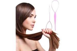 WOO GIRL Set di 2 accessori per acconciature, chignon o topsytail in pochi secondi, con video tutorial (rosa)