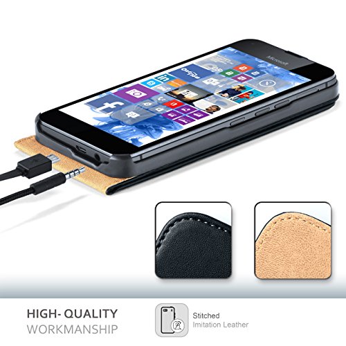 Bolso OneFlow para funda Nokia Lumia 520   525 Cubierta con im  n   Estuche Flip Case Funda m  vil plegable   Bolso m  vil protecci  n m  vil paragolpes funda protectora con cubierta en Nero