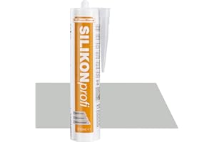 5 Stück S-Polybond® SILIKONprofi, Alkoxy- Silikon 310ml Kartusche Dichtstoff für Innen-und Außen Sanitär, Küchenbereich, Bausilikon, uvm. MEKO frei (lichtgrau RAL7035, 5x Kartuschen)