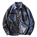 Produktbild Zolimx Herren Jeansjacke Knöpfe Jeans Jacket Sweatshirt Denim Jacke Herren Herbst Winter Casual Langarm Umlegekragen Jeansjacke Mantel