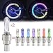 Produktbild sunshineBoby 2pcs Fahrrad Auto Motorrad Rad Reifen Reifen Ventilkappe Flash LED Light Spoke Lamp-2pcs Bicycle Wheel Spoke Tire Wire Tyre Valve LED Neon Light Lamp Bulb (Silber)