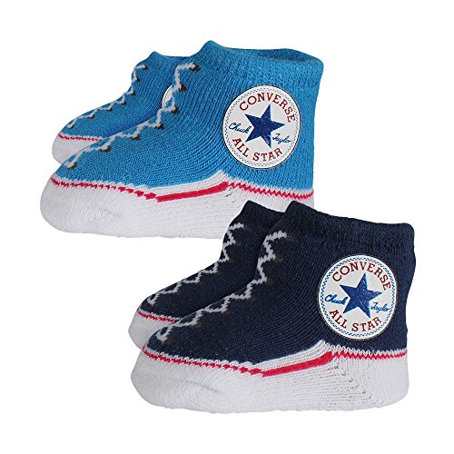 Converse All Star 2 Pack Baby Infant Booties 0-6 months Navy & Blue CNV001-B2T