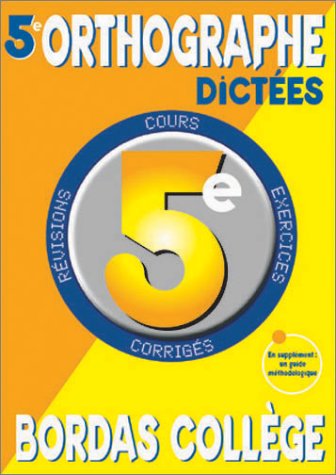 couverture de : Orthographe 5e