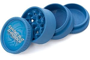 Santa Cruz Shredder Molinillo de cáñamo biodegradable mediano de 4 piezas, color azul