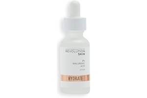 REVOLUTION SKINCARE LONDON Revolution Beauty London Skincare Hyaluronic Acid Serum, Plumps, Softens and Hydrates Skin, 2% Solution, Lightweight Face Fragrance Free, 30 ml