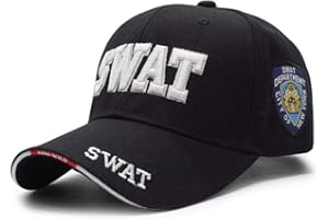 AJSJ Berretto da Baseball Tattico da Uomo Eagle SWAT Arcotton Bone Regolabile da Uomo Cappellino Blu Scuro da Esterno Gorras, SWAT Nero